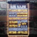 ADVPRO My Bar My Rules Man Cave Home Bar Beer Decor  Dual Color LED Neon Sign st6-i3414 - White & Yellow