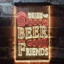ADVPRO Drink Good Beer with Good Friends Bar  Dual Color LED Neon Sign st6-i3416 - Red & Yellow