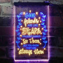 ADVPRO Good Friends Like Stars Always There Room  Dual Color LED Neon Sign st6-i3418 - Blue & Yellow