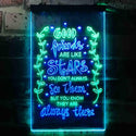 ADVPRO Good Friends Like Stars Always There Room  Dual Color LED Neon Sign st6-i3418 - Green & Blue