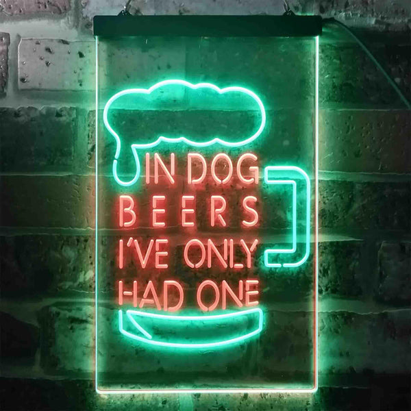 ADVPRO in Dog Beers I've Only Had One Bar Decor  Dual Color LED Neon Sign st6-i3419 - Green & Red