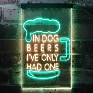 ADVPRO in Dog Beers I've Only Had One Bar Decor  Dual Color LED Neon Sign st6-i3419 - Green & Yellow