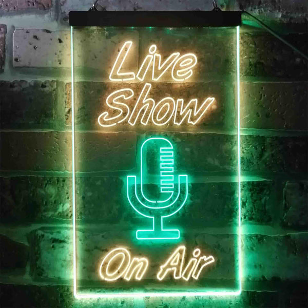 ADVPRO Live Show On Air Display  Dual Color LED Neon Sign st6-i3422 - Green & Yellow