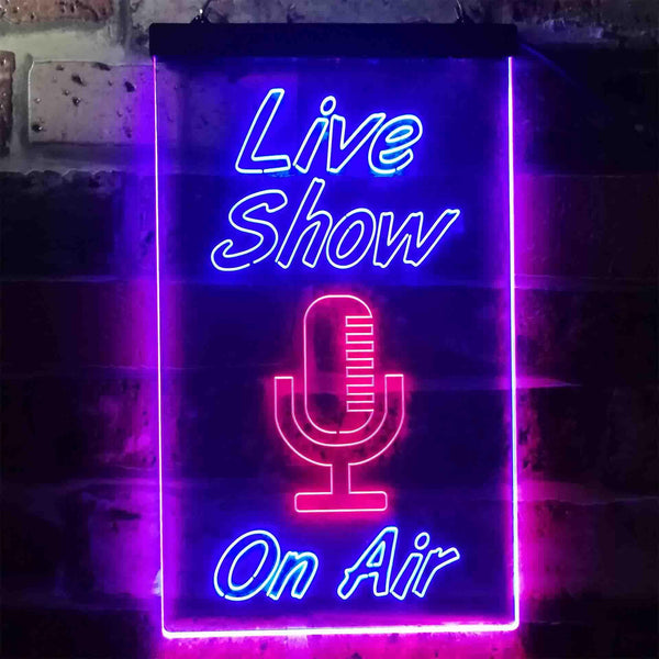 ADVPRO Live Show On Air Display  Dual Color LED Neon Sign st6-i3422 - Red & Blue