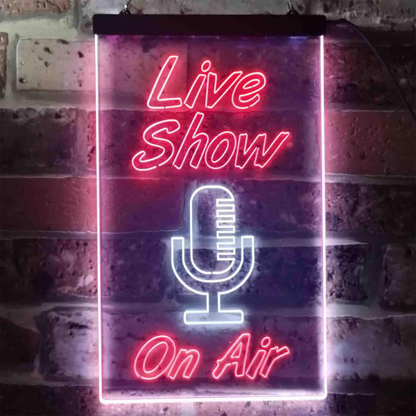 ADVPRO Live Show On Air Display  Dual Color LED Neon Sign st6-i3422 - White & Red