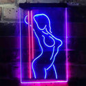 ADVPRO Dance Girl Club Bar Pub  Dual Color LED Neon Sign st6-i3423 - Red & Blue