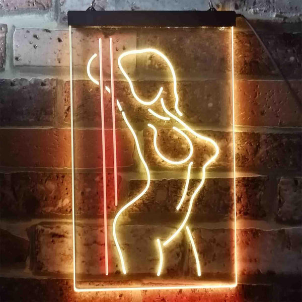 ADVPRO Dance Girl Club Bar Pub  Dual Color LED Neon Sign st6-i3423 - Red & Yellow