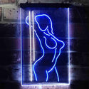 ADVPRO Dance Girl Club Bar Pub  Dual Color LED Neon Sign st6-i3423 - White & Blue