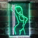 ADVPRO Dance Girl Club Bar Pub  Dual Color LED Neon Sign st6-i3423 - White & Green