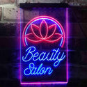 ADVPRO Beauty Salon Flower Decoration  Dual Color LED Neon Sign st6-i3424 - Blue & Red