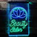 ADVPRO Beauty Salon Flower Decoration  Dual Color LED Neon Sign st6-i3424 - Green & Blue