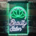 ADVPRO Beauty Salon Flower Decoration  Dual Color LED Neon Sign st6-i3424 - White & Green