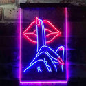 ADVPRO Nail On Lip Beauty Salon  Dual Color LED Neon Sign st6-i3429 - Blue & Red