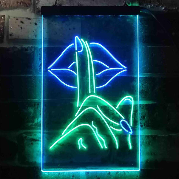 ADVPRO Nail On Lip Beauty Salon  Dual Color LED Neon Sign st6-i3429 - Green & Blue