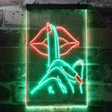 ADVPRO Nail On Lip Beauty Salon  Dual Color LED Neon Sign st6-i3429 - Green & Red