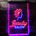 ADVPRO Flower Beauty Salon Woman  Dual Color LED Neon Sign st6-i3431 - Blue & Red