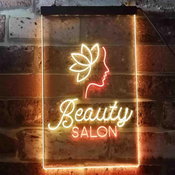 ADVPRO Flower Beauty Salon Woman  Dual Color LED Neon Sign st6-i3431 - Red & Yellow