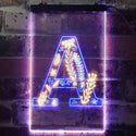 ADVPRO Letter A Initial Monogram Family Name  Dual Color LED Neon Sign st6-i3438 - Blue & Yellow