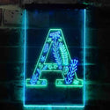 ADVPRO Letter A Initial Monogram Family Name  Dual Color LED Neon Sign st6-i3438 - Green & Blue