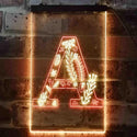 ADVPRO Letter A Initial Monogram Family Name  Dual Color LED Neon Sign st6-i3438 - Red & Yellow