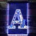 ADVPRO Letter A Initial Monogram Family Name  Dual Color LED Neon Sign st6-i3438 - White & Blue