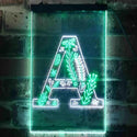 ADVPRO Letter A Initial Monogram Family Name  Dual Color LED Neon Sign st6-i3438 - White & Green