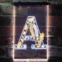 ADVPRO Letter A Initial Monogram Family Name  Dual Color LED Neon Sign st6-i3438 - White & Yellow