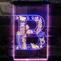 ADVPRO Letter B Initial Monogram Family Name  Dual Color LED Neon Sign st6-i3439 - Blue & Yellow