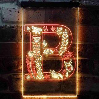 ADVPRO Letter B Initial Monogram Family Name  Dual Color LED Neon Sign st6-i3439 - Red & Yellow