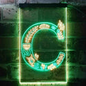 ADVPRO Letter C Initial Monogram Family Name  Dual Color LED Neon Sign st6-i3440 - Green & Yellow