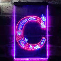 ADVPRO Letter C Initial Monogram Family Name  Dual Color LED Neon Sign st6-i3440 - Red & Blue