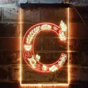 ADVPRO Letter C Initial Monogram Family Name  Dual Color LED Neon Sign st6-i3440 - Red & Yellow