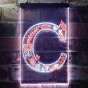 ADVPRO Letter C Initial Monogram Family Name  Dual Color LED Neon Sign st6-i3440 - White & Orange