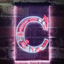 ADVPRO Letter C Initial Monogram Family Name  Dual Color LED Neon Sign st6-i3440 - White & Red