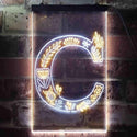ADVPRO Letter C Initial Monogram Family Name  Dual Color LED Neon Sign st6-i3440 - White & Yellow
