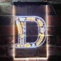 ADVPRO Letter D Initial Monogram Family Name  Dual Color LED Neon Sign st6-i3441 - White & Yellow