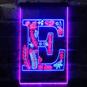 ADVPRO Letter E Initial Monogram Family Name  Dual Color LED Neon Sign st6-i3442 - Blue & Red