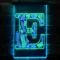 ADVPRO Letter E Initial Monogram Family Name  Dual Color LED Neon Sign st6-i3442 - Green & Blue