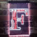 ADVPRO Letter F Initial Monogram Family Name  Dual Color LED Neon Sign st6-i3443 - White & Red