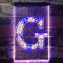 ADVPRO Letter G Initial Monogram Family Name  Dual Color LED Neon Sign st6-i3444 - Blue & Yellow