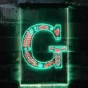 ADVPRO Letter G Initial Monogram Family Name  Dual Color LED Neon Sign st6-i3444 - Green & Red