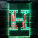 ADVPRO Letter H Initial Monogram Family Name  Dual Color LED Neon Sign st6-i3445 - Green & Red
