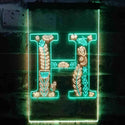 ADVPRO Letter H Initial Monogram Family Name  Dual Color LED Neon Sign st6-i3445 - Green & Yellow