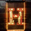 ADVPRO Letter H Initial Monogram Family Name  Dual Color LED Neon Sign st6-i3445 - Red & Yellow