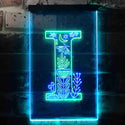 ADVPRO Letter I Initial Monogram Family Name  Dual Color LED Neon Sign st6-i3446 - Green & Blue