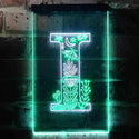 ADVPRO Letter I Initial Monogram Family Name  Dual Color LED Neon Sign st6-i3446 - White & Green