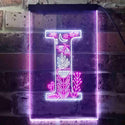 ADVPRO Letter I Initial Monogram Family Name  Dual Color LED Neon Sign st6-i3446 - White & Purple