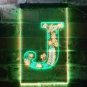ADVPRO Letter J Initial Monogram Family Name  Dual Color LED Neon Sign st6-i3447 - Green & Yellow