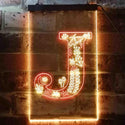 ADVPRO Letter J Initial Monogram Family Name  Dual Color LED Neon Sign st6-i3447 - Red & Yellow