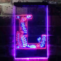 ADVPRO Letter L Initial Monogram Family Name  Dual Color LED Neon Sign st6-i3449 - Red & Blue